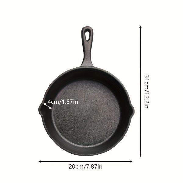 [Cast Iron Skillet] 3pcs/4pcs/5pcs Cast Iron Skillet Set | 6 Inch/8 Inch/10 Inch Cast Iron Frying Pan, Household Pan, Kitchen Accessories, Home Cook, Cast Iron Pan Without Coating Set - Image 14