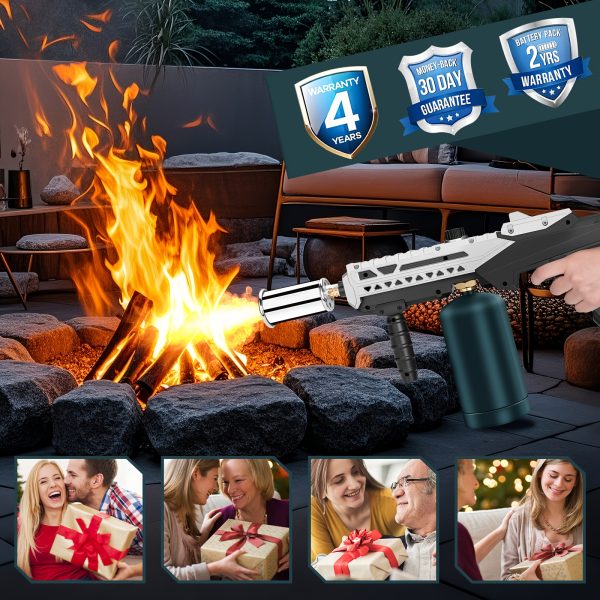 Propane Grill Torch Gun - Cooking Torch Head Max. 800, 000 BTUs - Culinary Torch Sous Vide - Adjustable Flamethrower for BBQ, Campfire, Charcoal Wood Grills(Tank Not Included) - Image 5