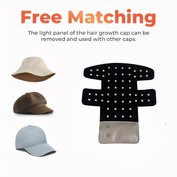 Beuchan 1pc Home And Outdoor Travel Red Light Relax Hat with Four Adjustable Modes. Used for Hair Growth - Reducing Hair Loss - Targeted Infrared Red Light Treatment to Support Scalp Health. Suitable As A Holiday Gift. - Image 2