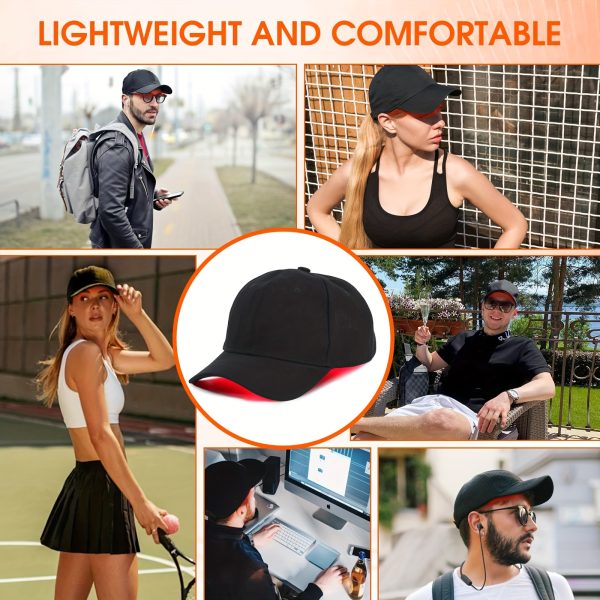 Beuchan 1pc Home And Outdoor Travel Red Light Relax Hat with Four Adjustable Modes. Used for Hair Growth - Reducing Hair Loss - Targeted Infrared Red Light Treatment to Support Scalp Health. Suitable As A Holiday Gift. - Image 10