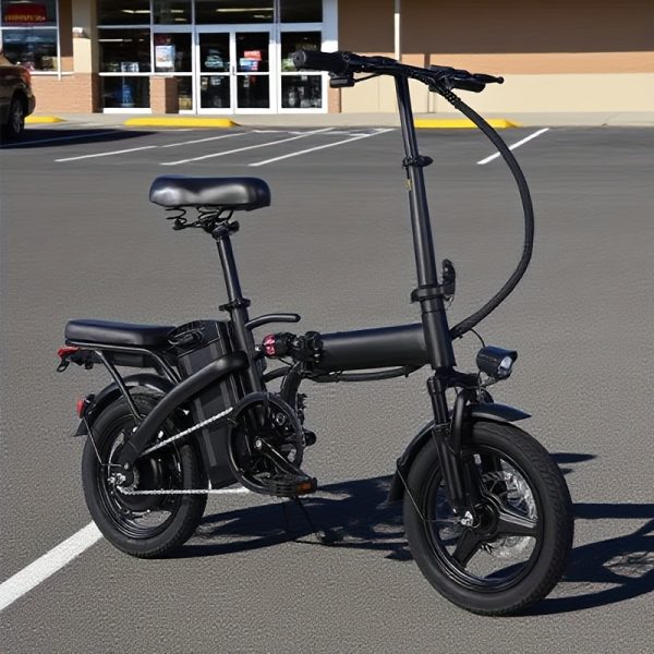 14 Inch Foldable Adult Electric Bicycle, Clearance Dealership, 500w Motor, Maximum Speed Of 20 MPH, 48V 10.4Ah Lithium Battery, 14 Inch Tires, Portable Folding Design, Outdoor Cycling Exercise, Urban Commuting Travel, Detachable Lithium Battery - Image 3