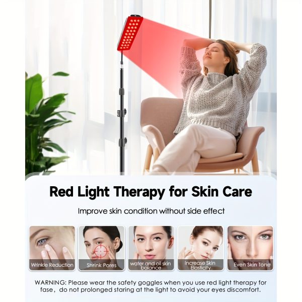 Red Light Therapy Lamp With Height Adjustable Stand - Image 6