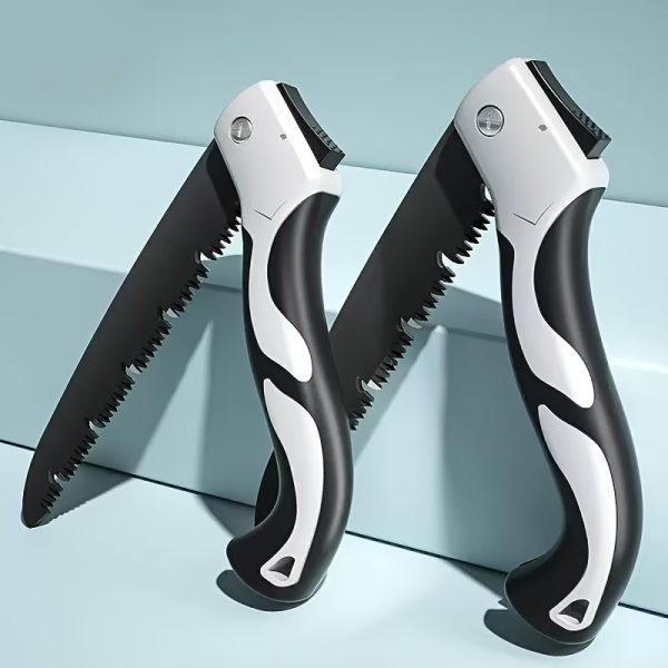 3pcs-Heavy Duty 25" Extra Long Blade Folding Hand Saw - SK-5 Steel Hard Teeth for Wood & Dry Pruning, Camping, Gardening - Keychain Hole, Ergonomic Non-Slip Handle, Portable Folding Design, Camping Essentials, Ergonomic Grip, Sharp Cutting Tool