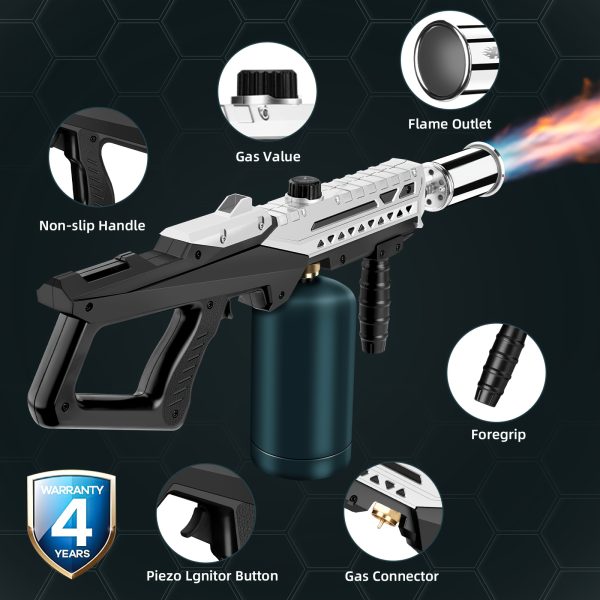 Propane Grill Torch Gun - Cooking Torch Head Max. 800, 000 BTUs - Culinary Torch Sous Vide - Adjustable Flamethrower for BBQ, Campfire, Charcoal Wood Grills(Tank Not Included) - Image 6