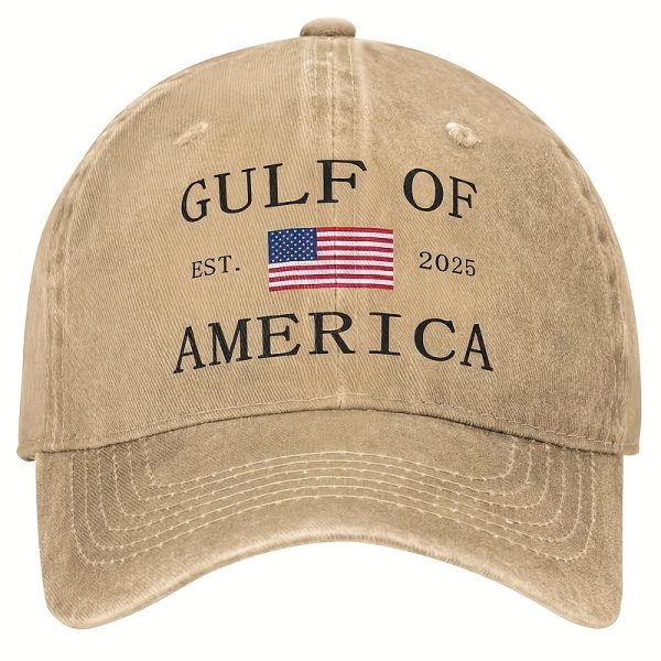 2/1 Pack Gulf Of America Patriotic Trucker Hat - Adjustable Baseball Cap For Men & Women, Vintage Style With Geometric Design, Black With Red & White Accents, Casual Leisure Wear - Image 6