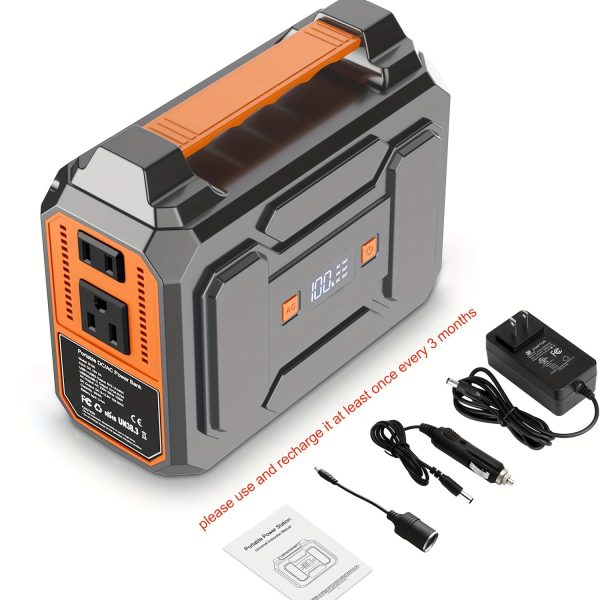 300W/200W Peak/100W Rated Portable Power Station Solar Generator(Panel Optional), 146Wh/296Wh High Capacity Battery Pack, 2x 110V AC Outlet, DC USB C Port, LED Light, Power Bank For Outdoor Camping Hiking Road Trip Cycling CPAP Hurricane Emergency - Image 2