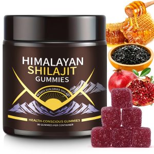 MRJDJOO Himalayan Shilajit Gummies - 30 Sucrose-Free Gummies with Manuka Honey, Fulvic & Humic Acids, Natural Ingredients for Digestive Health & Energy, Gummy Supplements, Natural Gummy Design, Plantbased Ingredients