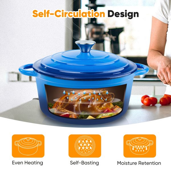 6 Quart Enameled Cast Iron Dutch Oven With Lid, Premium Durability Oven Safe Up To 500°F, Heavy Duty Cookware Perfect For Bread Baking, Stews, Braising & Roasting - Image 7