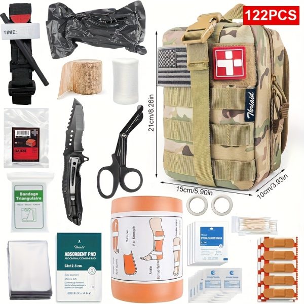 Outdoor Survival First Aid Kit - A Multi-functional Emergency Equipment For Outdoor Adventures, With A Compact And Portable Design For Hiking, Camping And Wilderness Preparation - Image 6