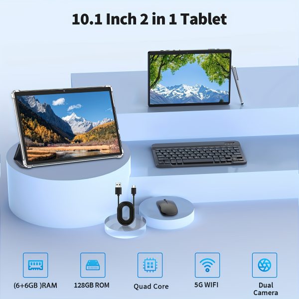 10 Inch HD Touch Screen Android Tablet - Tablets with 3GB RAM, 64GB ROM, 512GB Expand, WiFi, Wireless, Dual Camera, GMS Certification and Latest Android 13 OS - Image 12