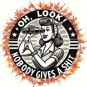 [Humorous Iron Sign] Humorous 8x8 Inch Round Iron Sign, 1pc "Nobody Gives a Shit" Wall Art | Decorative Metal Plaque for Home, Garage, Street, Backyard, Club, Bar, Cafe - Gift Idea