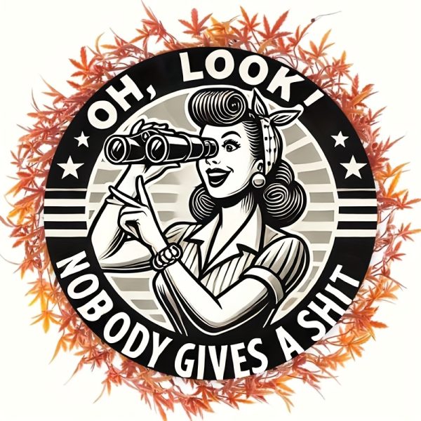 [Humorous Iron Sign] Humorous 8x8 Inch Round Iron Sign, 1pc "Nobody Gives a Shit" Wall Art | Decorative Metal Plaque for Home, Garage, Street, Backyard, Club, Bar, Cafe - Gift Idea