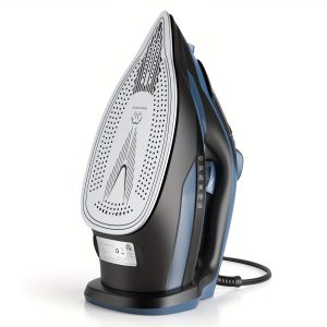 [Steam Iron] Powerful Steam Iron, Stainless Steel Soleplate Iron With Retractable Cord | Auto-off, Anti-Drip, Ironing, Clothes Iron