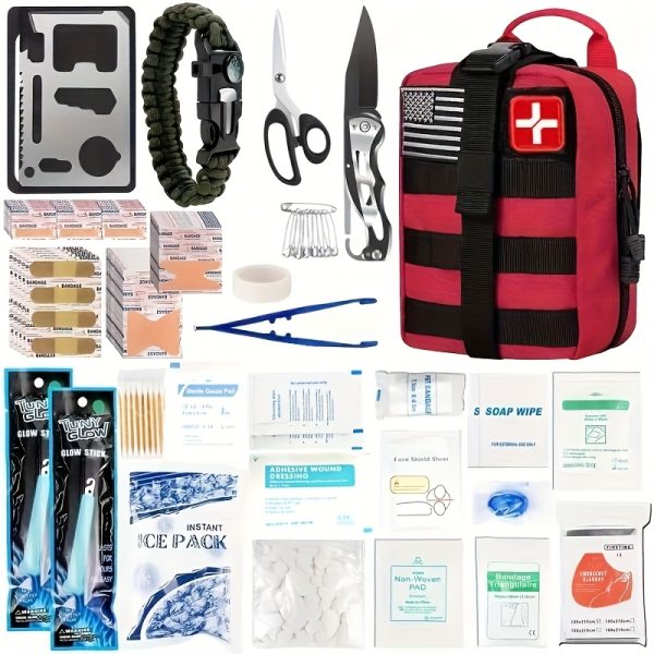 Single Backpack/142pcs Of Professional Survival Equipment And Gear, With Molle Bag. Outdoor Multifunctional Tools. Suitable For Male Fathers And Husbands Who Enjoy Camping And Outdoor Adventures - Image 5