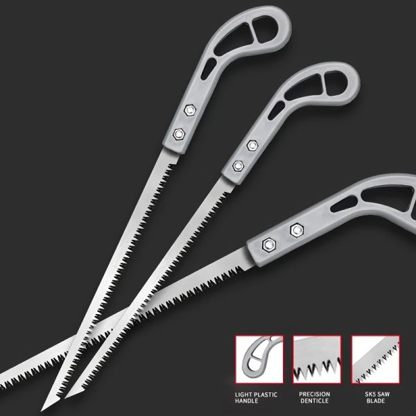 3pcs-Heavy Duty 25" Extra Long Blade Folding Hand Saw - SK-5 Steel Hard Teeth for Wood & Dry Pruning, Camping, Gardening - Keychain Hole, Ergonomic Non-Slip Handle, Portable Folding Design, Camping Essentials, Ergonomic Grip, Sharp Cutting Tool - Image 7