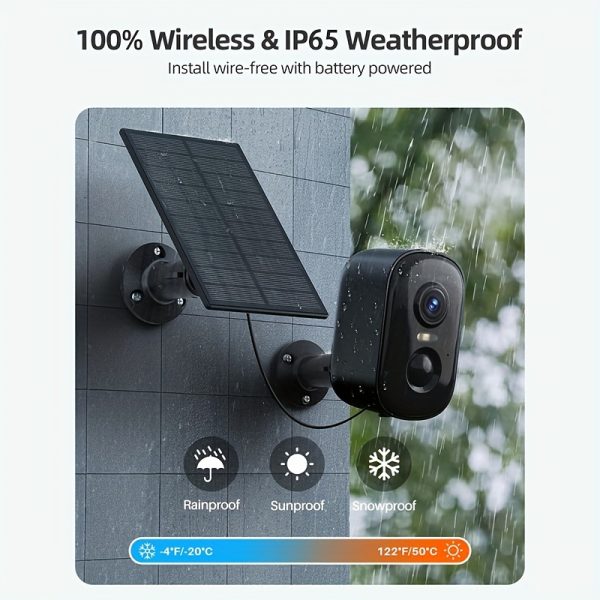 Wesecuu Solar Camera Security Cameras Wireless Outdoor Indoor for Home Security Camera, Supports 5G&2, 4GHz WiFi, Smart Phone App Surveillance Camera System Outside, Pet Camera Cat Dog with Audio And Video, Nanny Cam for Bedroom, 3K Hd Security Camera with Ai Motion Detection, 2-Way Audio, Wireless Security Camera for House, Room, Garage, Yard, 5200Mah Battery Powered with Solar Powered Panel - Image 2