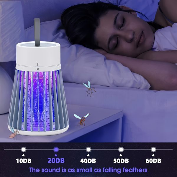 Bug Zapper, Mosquito Zapper Fly Trap Mosquito Killer Lamp USB Electric LED Mute Bed Bug Killer Indoor For Mosquito Insect Gnat Moth Fruit Flies With A Small Brush - Image 4