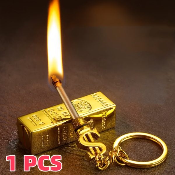 1/3/5pcs Permanent Lighter, Creative Golden Bar Small Match Stick, Multi-functional Metal Kerosene Lighter, Mini Igniter, Suitable for Outdoor Camping Fire-making, Gift for Boyfriend Or Father (without Oil), Without Battery - Image 5
