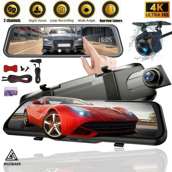 4K Touch Screen Mirror Dash Cam - Image 6