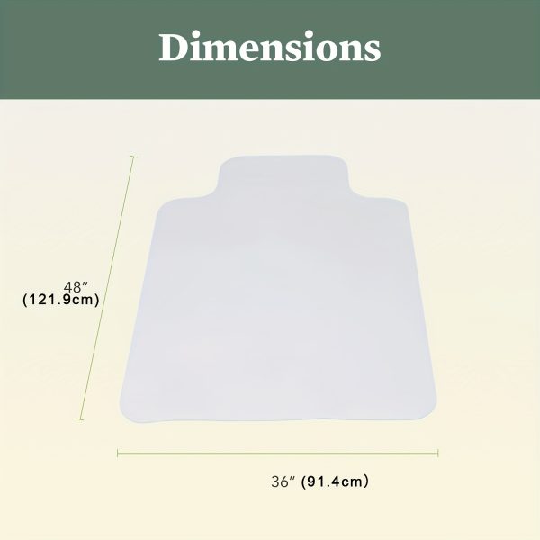 Office Chair Mat for Low Pile Carpeted Floors, Clear Carpet Chair Mats for Home & Office, Studded Floor Mat for Office Chair On Carpet(36" X 48") - Image 5