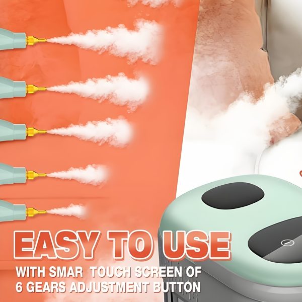 Steam Cleaner, High Pressure Handheld Steamer, 6-gears Adjustable, Portable Steam Cleaning Machine with 6 Brushes, Cleaning for Home Use, Kitchen, Bathroom, Hard Surface, Car Detailing (Green) - Image 3