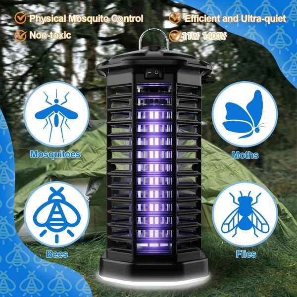 Bug Zapper Outdoor Indoor Electric Mosquito Lamp Fly Zapper Killer Effective 4200V Plug In for Home Patio Office Courtyar - Image 4