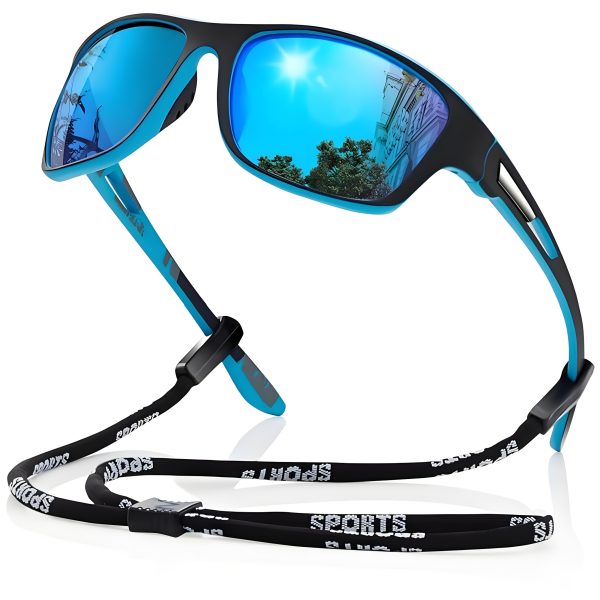 4-1pc High-quality polarized sports Fashion Glasses with adjustable straps, lightweight and durable. Perfect for cycling, driving, fishing, and premium golfing—an ideal gift choice for festive occasions - Image 9