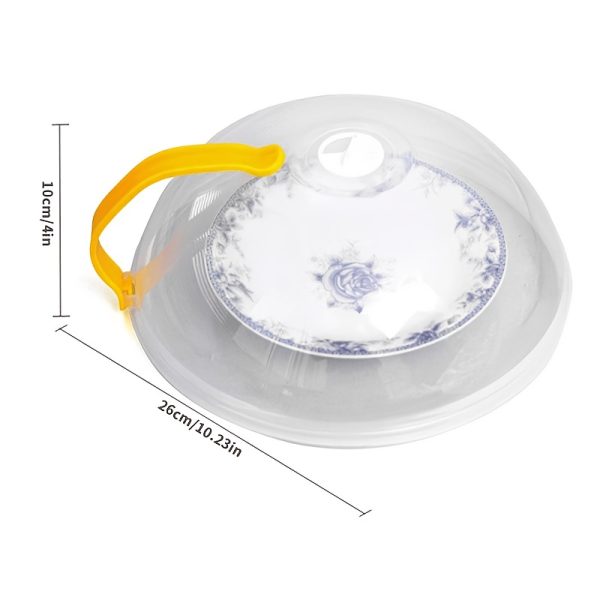 [Microwave Food Cover] 1pc Microwave Food Cover, Splash Proof Food Cover Lid with Steam Vents And Handle Microwave Oven Heating Cover, Steam Vent Microwave Oven Tray Cover Bowl Cover, Easy to Grip, Suitable for Microwave Ovens And Kitchen Supplies - Image 6