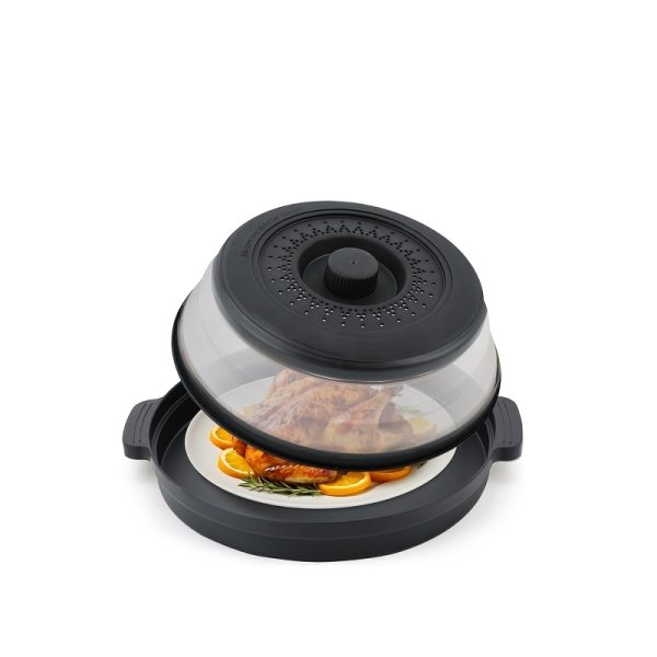 [Microwave Food Cover] 1pc Microwave Food Cover, Splash Proof Food Cover Lid with Steam Vents And Handle Microwave Oven Heating Cover, Steam Vent Microwave Oven Tray Cover Bowl Cover, Easy to Grip, Suitable for Microwave Ovens And Kitchen Supplies - Image 13