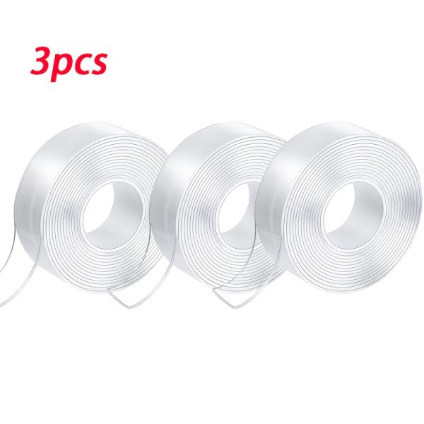 6/3pcs Super Strong Double-sided Tape, Heavy-duty Nano Double-sided Tape, Reusable, Seamless And Washable Transparent Double Tape, Strong Adhesive Strip, Suitable for Homes, Offices And Cars - Image 6