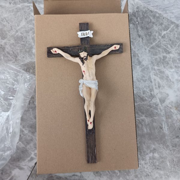Resin Religious Wall Art - Jesus Christ Crowned with Thorns, Cross of Jesus, Indoor Decor for Home or Church, Spiritual Wall Decor | Elegant Craftsmanship, No Electricity Needed, Religious Wall Art - Image 7