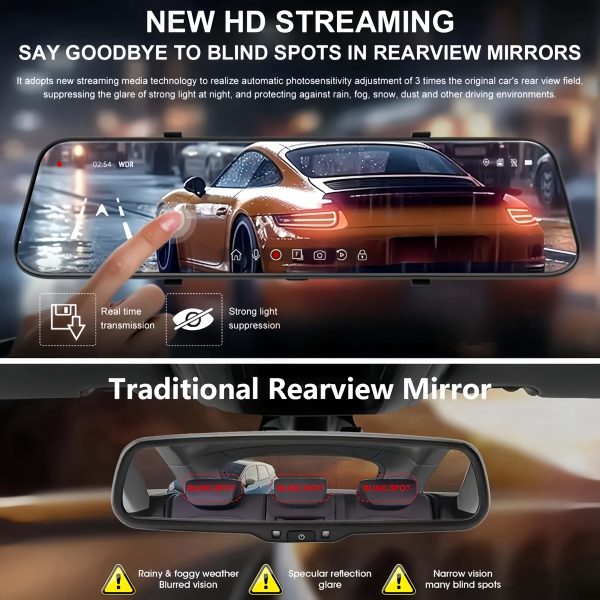 4K Touch Screen Mirror Dash Cam - Image 8