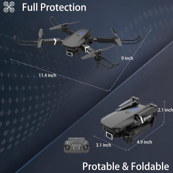 Drone With 1080P Camera For Beginners, Kids And Adults, Foldable Remote Control Drone With Voice Control, Gestures Selfie, Altitude Hold, One Key Start, 3D Flips, Toy For Beginners And Kids - Image 3