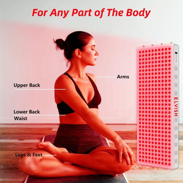 Red Light Relax Panel, 660 Nm 850 Nm, Built-in Timer, 300 LEDs for Sleep Promotion, Physical Fitness, Fatigue Relief And More (White E1500). Perfect for Boys And Girls, Any Holiday, Father's Day Gifts - Image 3