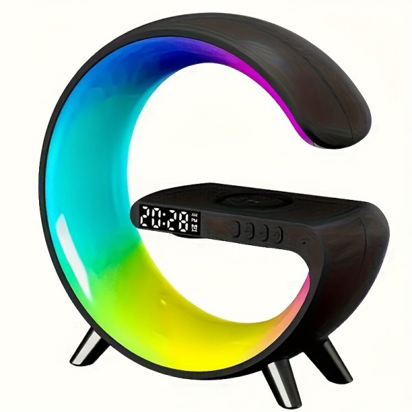 [Wireless SoundMaster] Wireless SoundMaster | Portable Speaker With Fast Wireless Charging, Rhythm RGB Light Show, Sunrise Alarm Clock, Bedroom Wake-up Light, Dimming Desk Lamp, And Bedside Companion - Image 3