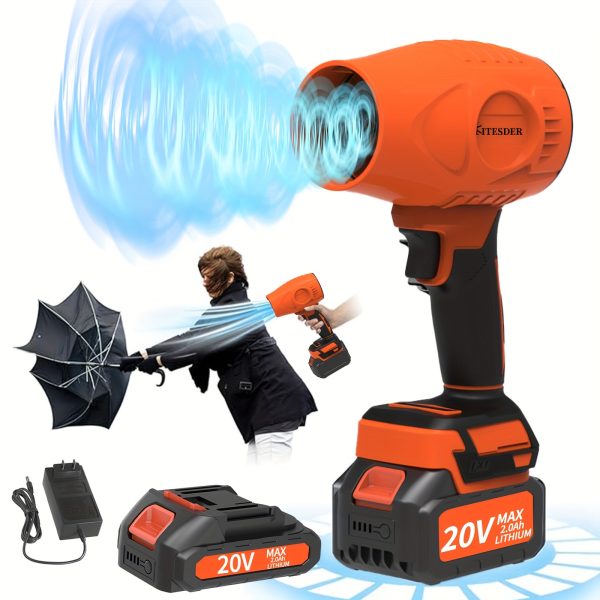 20V Cordless Heavy-Duty Air Dryer, Blower with Fast-Charging - Powerful 1000g Blast, 0-31000 RPM, Dual 2000mAh Batteries, for Indoor/Outdoor, Pet Hair, Snow, Dust, Leaves - Ideal Gift for Home, Garage, Workshop, and Pet Owners, Outdoor Cleaning Tool, Ergonomic Handle Design, Efficient Airflow, Multifunctional Dryer, Workshop Professionals - Image 6