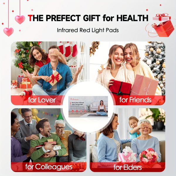 60 LED Red Light Therapy Belt For Men - Adjustable Timer Heating Pad, Father'S Day Gifts For Dad/Husband/Boyfriend, Sciatica Back Pain, Office & Car Seat Massager With Medical-grade LEDs - Image 6