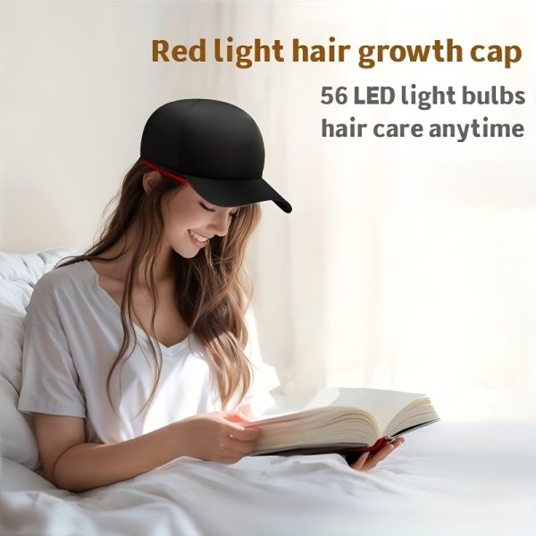 Beuchan 1pc Home And Outdoor Travel Red Light Relax Hat with Four Adjustable Modes. Used for Hair Growth - Reducing Hair Loss - Targeted Infrared Red Light Treatment to Support Scalp Health. Suitable As A Holiday Gift. - Image 4