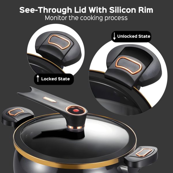 Large-Capacity Soup Pot | 8.45QT | Non-Stick | Twist-Lock Handle, Multi-Function, Quick Cooking | Cooking, Homes, Restaurants, Hotels, Fast Food Stores - Image 6