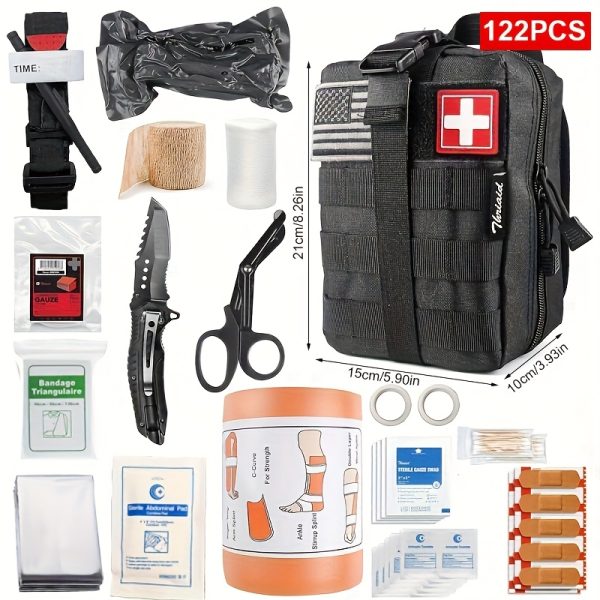 Outdoor Survival First Aid Kit - A Multi-functional Emergency Equipment For Outdoor Adventures, With A Compact And Portable Design For Hiking, Camping And Wilderness Preparation - Image 2