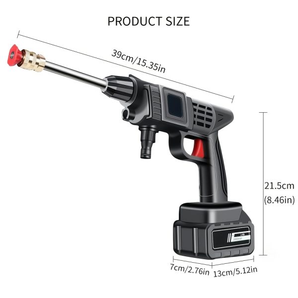 High-Pressure Wireless Car Wash Kit with 5m Long Tube - Rechargeable High-Power Battery, Adjustable Spray Nozzle, Tool Box Included - Ideal for Outdoor & Vehicle Cleaning, Car Wash Accessories - Image 5