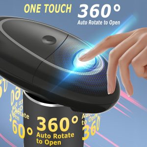 Electric Can Opener, One-Touch Automatic Can Opener with Smooth Edge, Battery Operated Handheld Can Opener for All Can Sizes, Best Kitchen Gadget for Seniors, Arthritis, and Weak Hands, Gifts (Black)