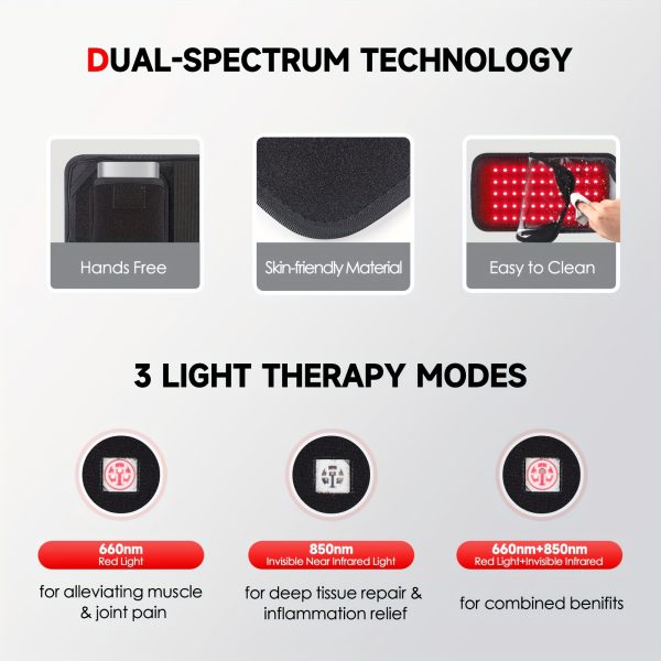 60 LED Red Light Therapy Belt For Men - Adjustable Timer Heating Pad, Father'S Day Gifts For Dad/Husband/Boyfriend, Sciatica Back Pain, Office & Car Seat Massager With Medical-grade LEDs - Image 9