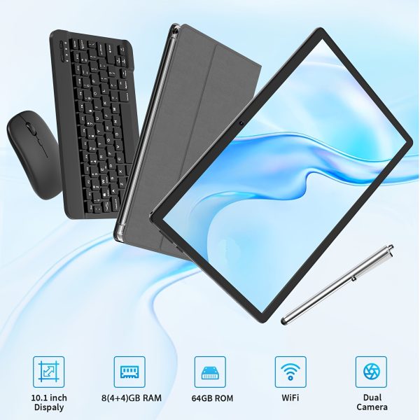 10 Inch HD Touch Screen Android Tablet - Tablets with 3GB RAM, 64GB ROM, 512GB Expand, WiFi, Wireless, Dual Camera, GMS Certification and Latest Android 13 OS - Image 4