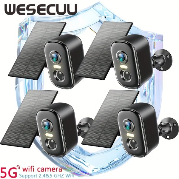 Wesecuu Solar Camera Security Cameras Wireless Outdoor Indoor for Home Security Camera, Supports 5G&2, 4GHz WiFi, Smart Phone App Surveillance Camera System Outside, Pet Camera Cat Dog with Audio And Video, Nanny Cam for Bedroom, 3K Hd Security Camera with Ai Motion Detection, 2-Way Audio, Wireless Security Camera for House, Room, Garage, Yard, 5200Mah Battery Powered with Solar Powered Panel - Image 6