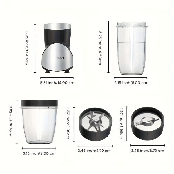 900W Smoothie Juicer, Milkshake And Smoothie Blender, 15pcs Personal Blender And Grinder Set For Kitchen, Juicer Machine Icer With 4 BPA-Free Portable Blending Cups, Nutritional Recipes, Christmas Gifts, Durable Kitchen Gadgets - Image 6