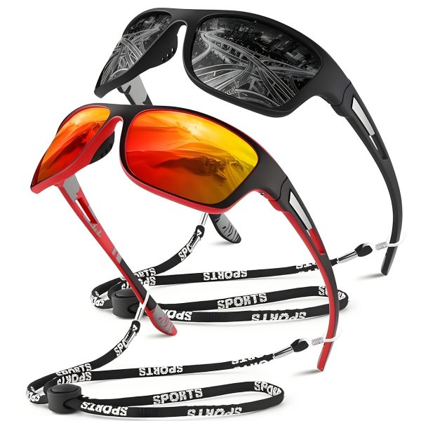 4-1pc High-quality polarized sports Fashion Glasses with adjustable straps, lightweight and durable. Perfect for cycling, driving, fishing, and premium golfing—an ideal gift choice for festive occasions - Image 11