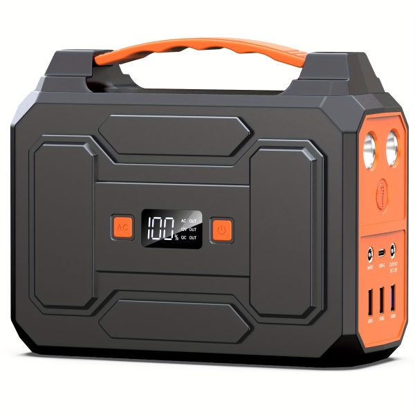 300W/200W Peak/100W Rated Portable Power Station Solar Generator(Panel Optional), 146Wh/296Wh High Capacity Battery Pack, 2x 110V AC Outlet, DC USB C Port, LED Light, Power Bank For Outdoor Camping Hiking Road Trip Cycling CPAP Hurricane Emergency - Image 4