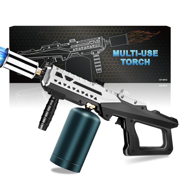 Propane Grill Torch Gun - Cooking Torch Head Max. 800, 000 BTUs - Culinary Torch Sous Vide - Adjustable Flamethrower for BBQ, Campfire, Charcoal Wood Grills(Tank Not Included)