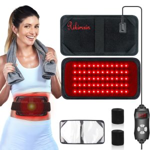 60 LED Red Light Therapy Belt For Men - Adjustable Timer Heating Pad, Father'S Day Gifts For Dad/Husband/Boyfriend, Sciatica Back Pain, Office & Car Seat Massager With Medical-grade LEDs